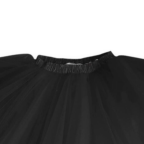 Black High Rise Tulle Tutu Full Mini Skirt NEW - Picture 3 of 4